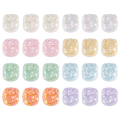 32Pcs 8 Colors UV Plating Opaque Acrylic Beads MACR-TA0002-63-1