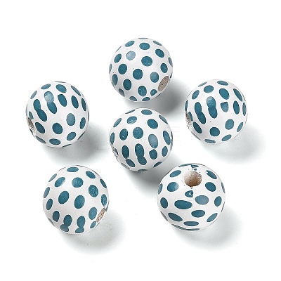 Natural Wood European Beads WOOD-S059-01C-1