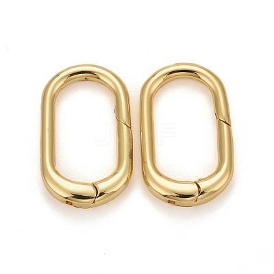 Brass Spring Gate Rings ZIRC-F120-012G-1