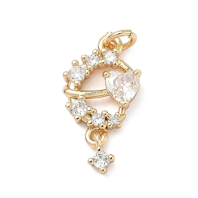 Brass Pave Cubic Zirconia Pendants KK-A286-13G-01-1