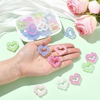 30Pcs UV Plating Acrylic Beads MACR-FS0002-43-1