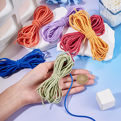 30M 6 Colors Polyester Elastic Cords EC-TA0001-07B-1