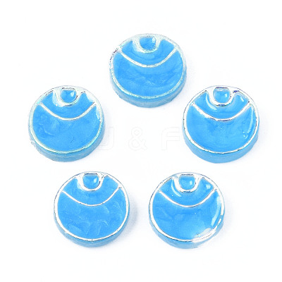 Electroplate Opaque Resin Cabochons CRES-S302-67-1