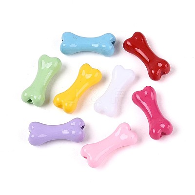 Spray Printed Opaque Acrylic Beads OACR-N156-04-1