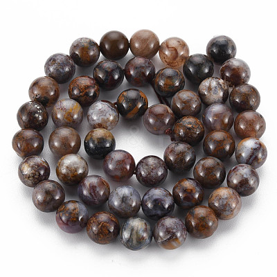 Natural Pietersite Beads Strands G-R446-8mm-13-1
