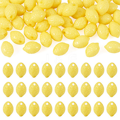 50Pcs Opaque Acrylic Beads SACR-TADJ0001-01A-1