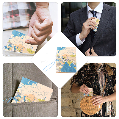 1Pcs Imitation Leather Passport Holder Cover Case AJEW-CN0001-12C-1