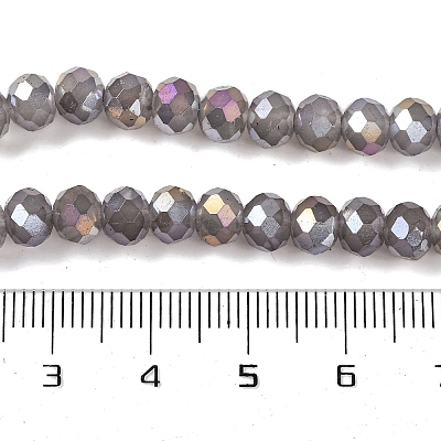 Baking Electroplate Glass Beads Strands DGLA-A039-J6MM-B06-1