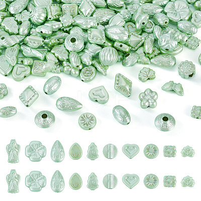 100G Pearlized Opaque Acrylic Beads OACR-TA0004-32B-1