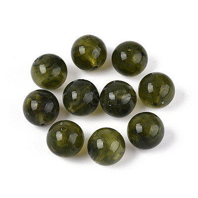 Round Acrylic Imitation Gemstone Beads OACR-R029-16mm-02A-1