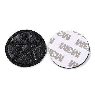 Computerized Embroidery Imitation Leather Self Adhesive Patches DIY-G031-01F-1