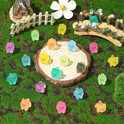40Pcs 8 Colors Luminous Dog Miniature Ornaments DJEW-CJZ0001-004-1