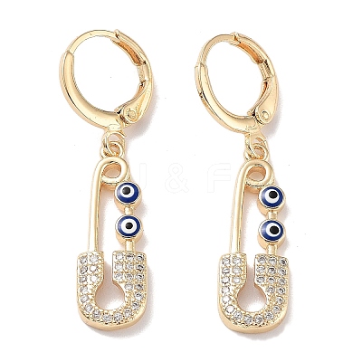 Golden Brass Dangle Leverback Earrings EJEW-L269-016G-06-1