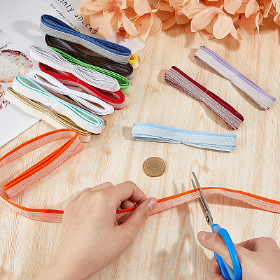 14Pcs 14 Colors Polycotton Ribbon OCOR-FH0001-37-1