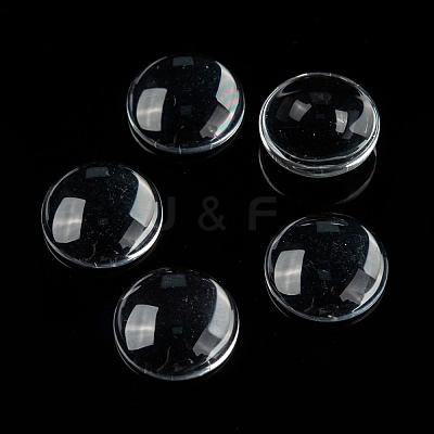 Transparent Glass Cabochons X-GGLA-R026-16mm-1