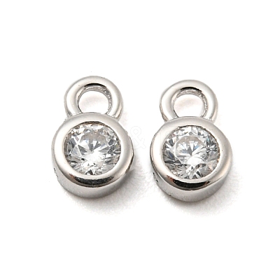 Real Platinum Plated Rhodium Plated 925 Sterling Silver Charms STER-K176-03F-P-1