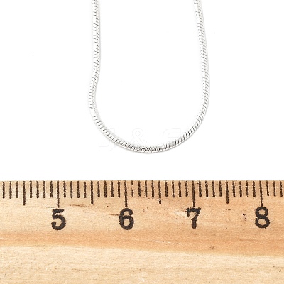 Brass Round Snake Chain Necklaces X-MAK-T006-11B-S-1