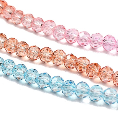Transparent Painted Glass Beads Strands DGLA-A034-T4mm-A19-1