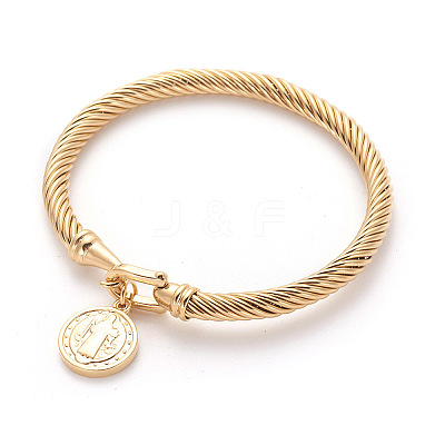 304 Stainless Steel Charm Bangles X-BJEW-L642-27G-1
