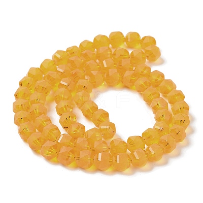Electroplate Transparent Glass Beads Strands EGLA-I018-FA10-1