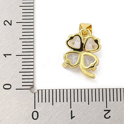 Rack Plating Brass Pave Cubic Zirconia Charms KK-G513-09G-1