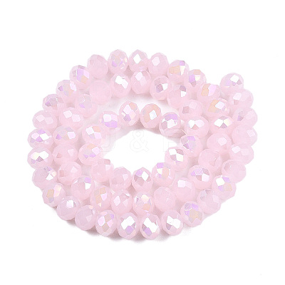 Electroplate Glass Beads Strands EGLA-A044-J8mm-B02-1