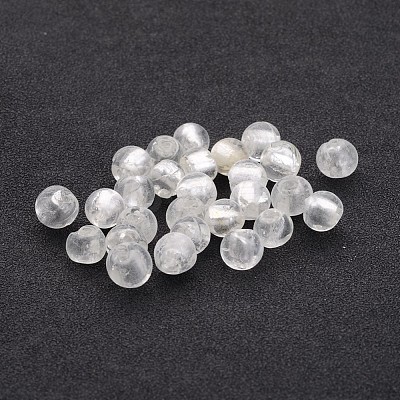 Handmade Silver Foil Glass Beads FOIL-R054-10mm-18-1