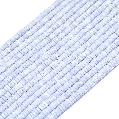 Synthetic Blue Lace Agate Beads Strands G-P575-B35-4x1mm-1