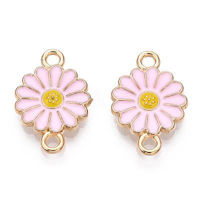 Zinc Alloy Enamel Sunflower Connector Charms ENAM-E011-01KCG-04-1
