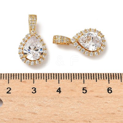 Brass Micro Pave Cubic Zirconia Pendants KK-Z139-09G-02-1