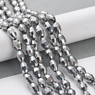 Electroplate Glass Beads Strands GC881Y-2-1