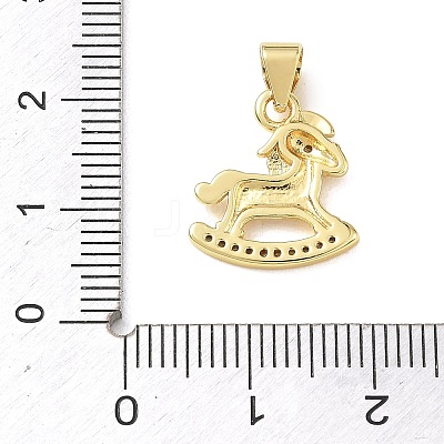 Brass Micro Pave Clear Cubic Zirconia Pendants KK-A303-05G-G-1