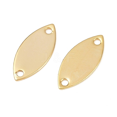 Brass Horse Eye Connector Charms KK-B137-11G-1