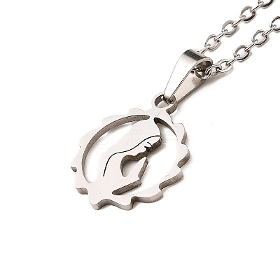 Non-Tarnish Stainless Steel Pendants Necklaces NJEW-K267-01D-P-1