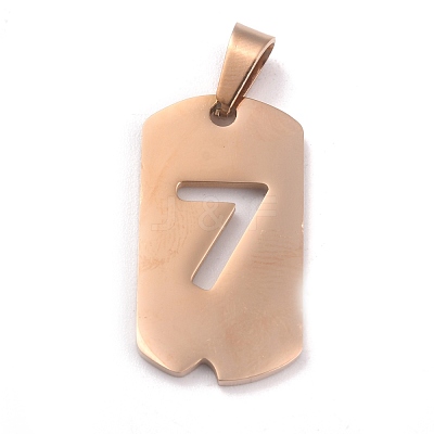 Ion Plating(IP) 304 Stainless Steel Pendants STAS-O127-C07-1