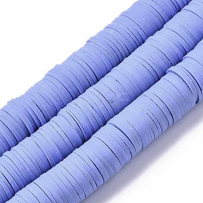 Flat Round Handmade Polymer Clay Beads CLAY-R067-12mm-32-1