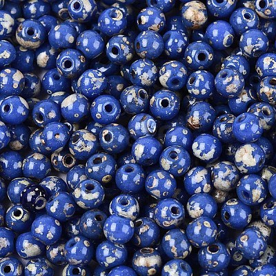 Picasso Baking Paint Glass Seed Beads SEED-N007-35H-1