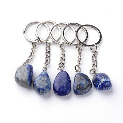 Natural Lapis Lazuli Keychain G-Q484-D06-1