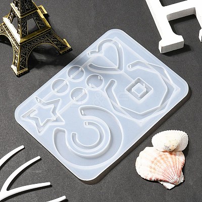 Geometry Pendant & Links Silicone Molds DIY-YW0006-70-1