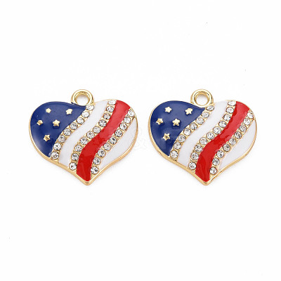 Rack Plating Alloy Enamel Pendants PALLOY-N172-042-1