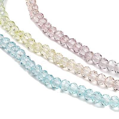 Transparent Painted Glass Beads Strands X1-DGLA-A034-T2mm-A15-1