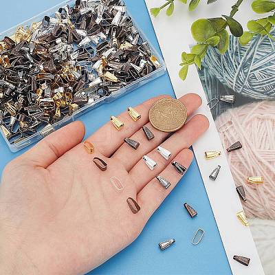 480Pcs 4 Colors Brass Snap on Bails KK-SP0002-23-1