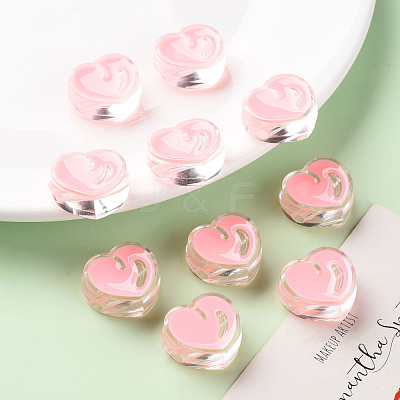 Transparent Enamel Acrylic Beads TACR-S155-004E-1
