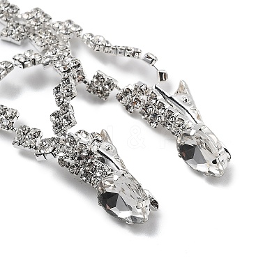 Alloy Rhinestone Hair Chain OHAR-M044-02B-S-1