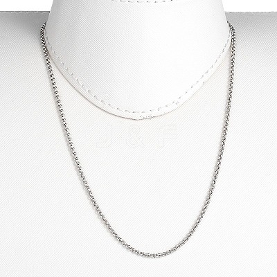 Tarnish Resistant 304 Stainless Steel Rolo Chain Necklaces NJEW-JN01228-02-1