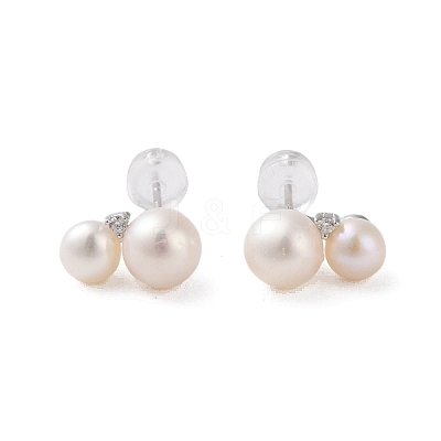 925 Sterling Silver Studs Earring EJEW-H002-18P-1