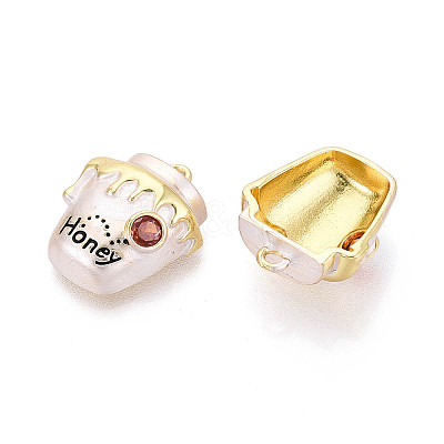Brass Micro Pave Cubic Zirconia Pendants KK-T073-54-1