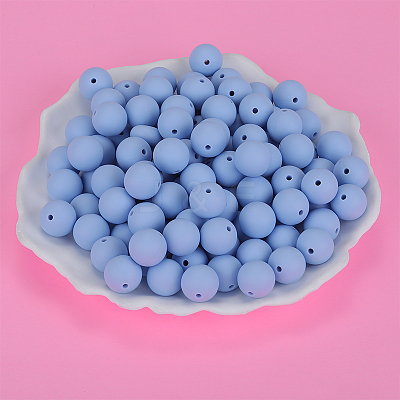 Round Silicone Focal Beads SI-JX0046A-86-1