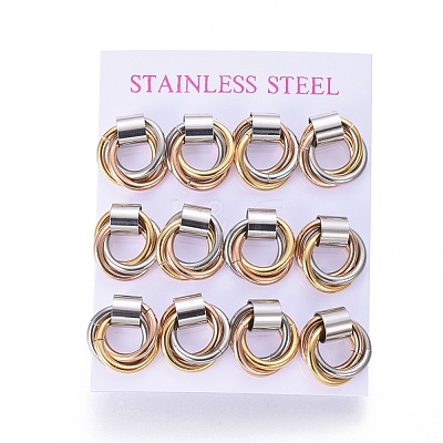 304 Stainless Steel Stud Earrings EJEW-L241-03A-1