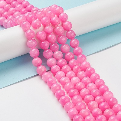 Natural Mashan Jade Round Beads Strands G-D263-10mm-XS34-1